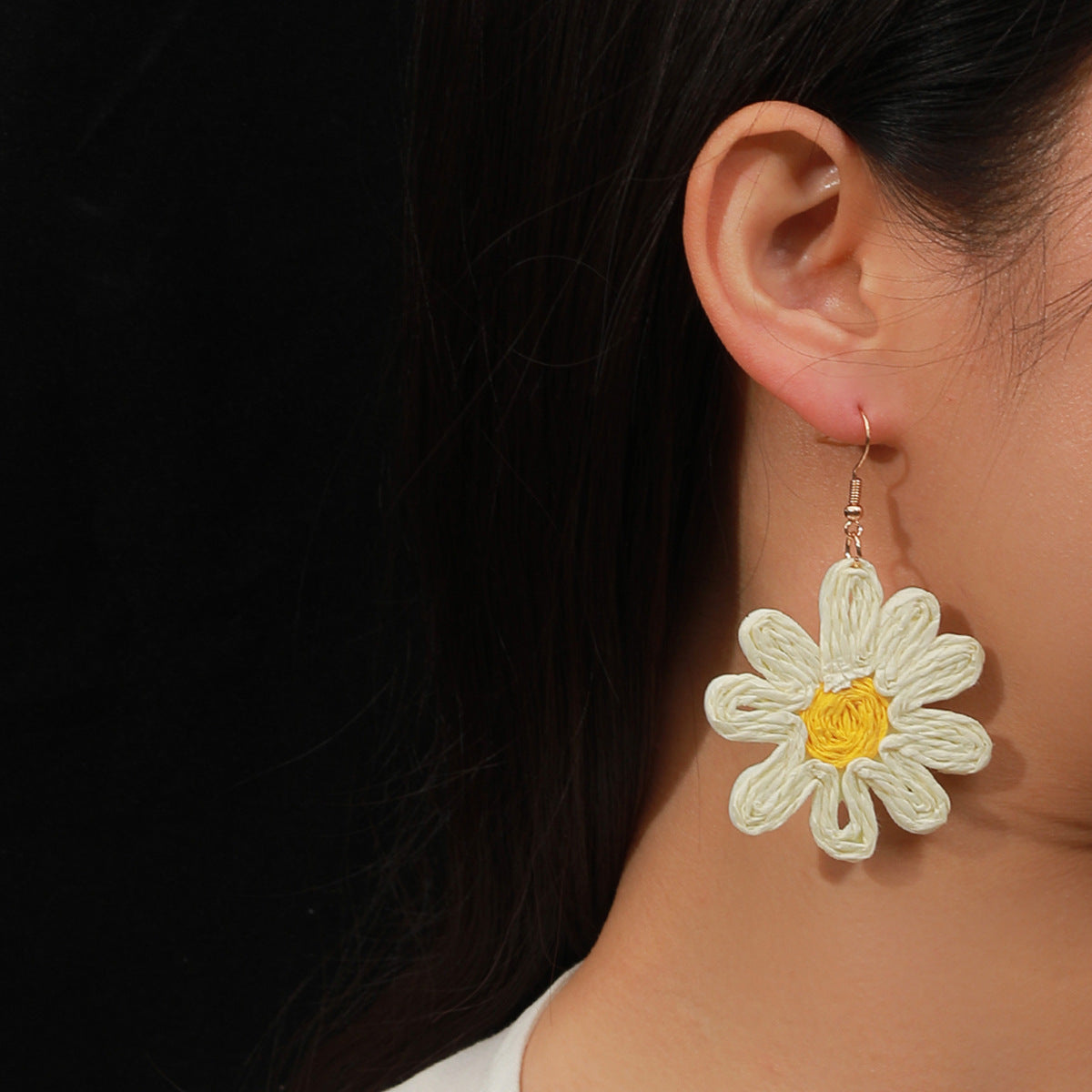 Braided Flower Earrings