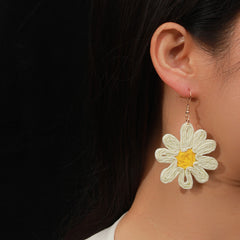 Braided Flower Earrings