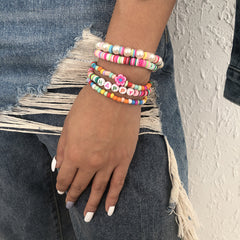 Ethnic Style Letters Beaded Color Bracelet