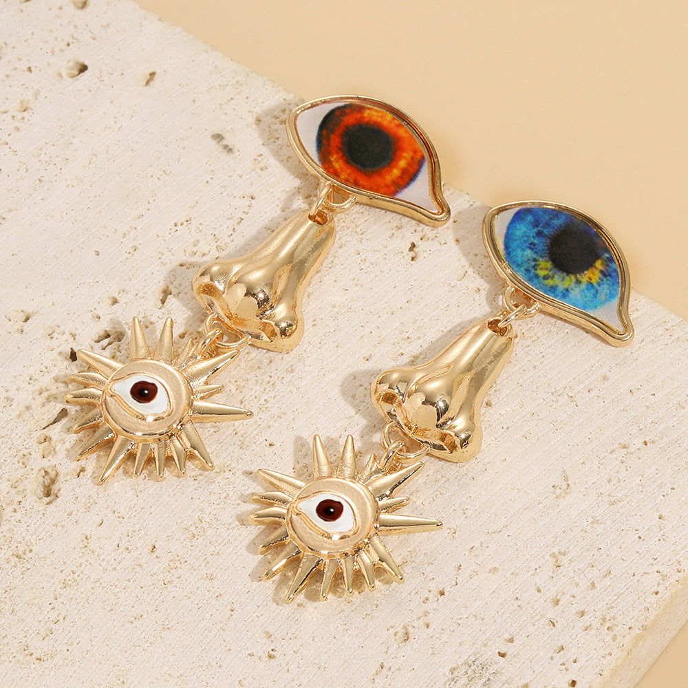 Devil's Eye Pendant Earrings