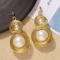 Copper Wirewound Hoop Earrings