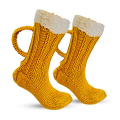 Calcetines de punto con forma de jarra de cerveza 3D, unisex 