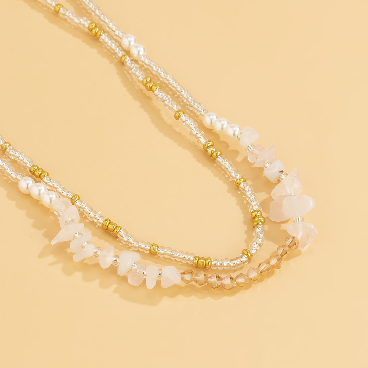 Shell Multilayer Contrast Waist Chain