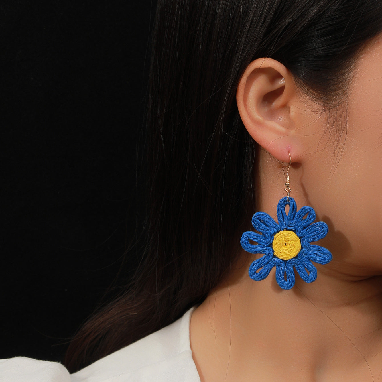 Braided Flower Earrings