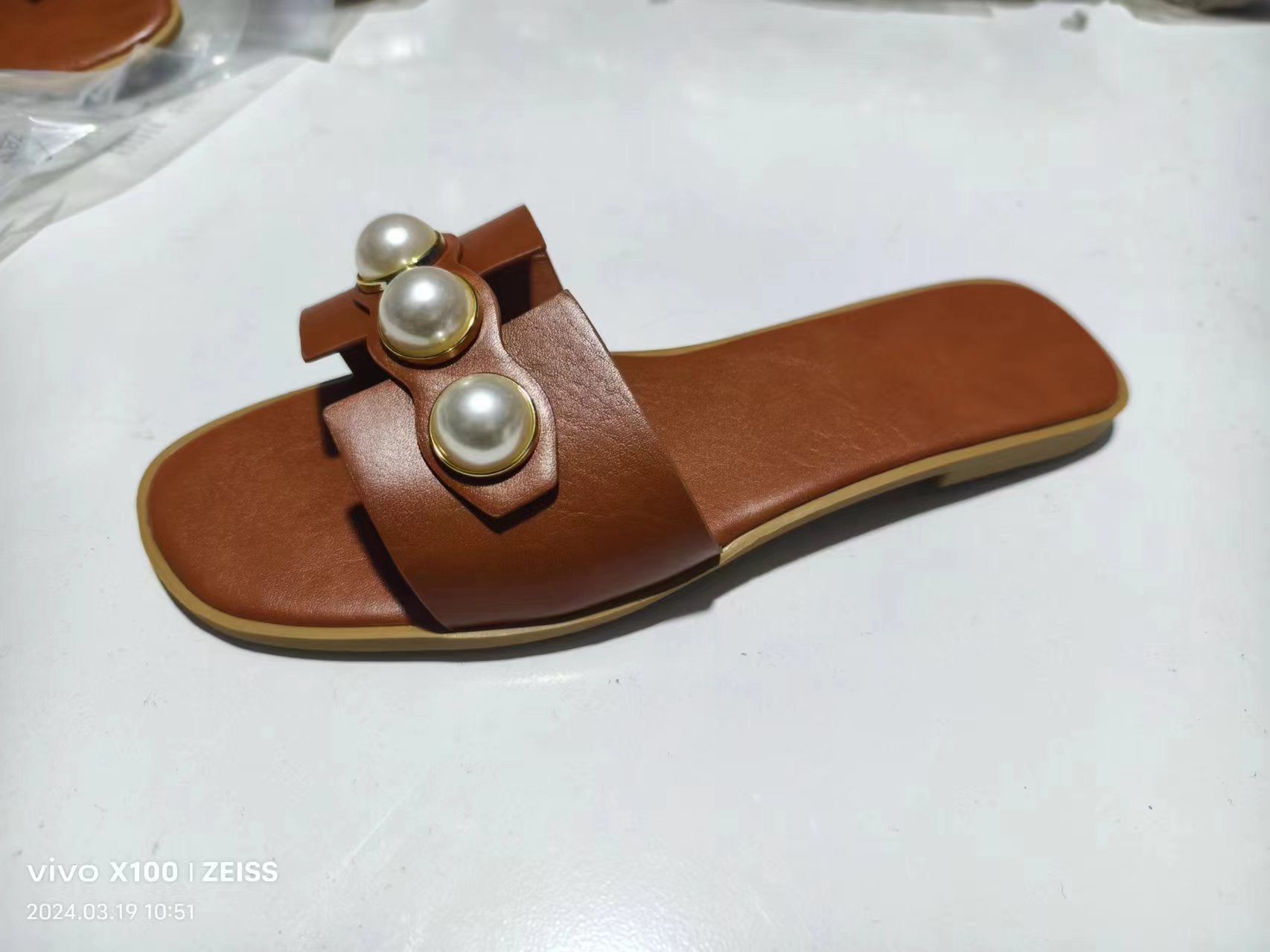 Pearl Flat Slippers