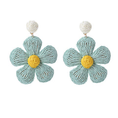 Flaxmaker Colorblock Floral Earrings