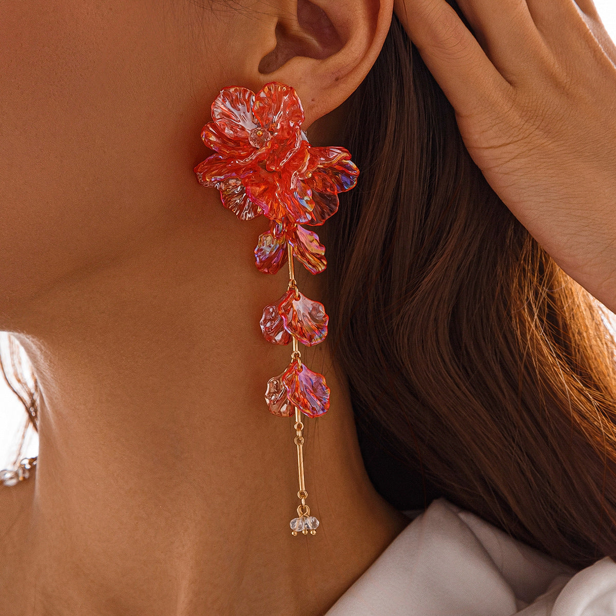 Flower Necklace and Earrings