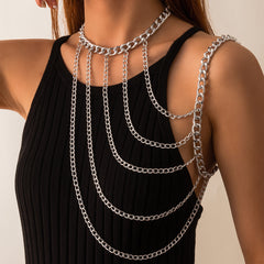 U-shaped Tassel One-shoulder Body Chain