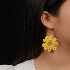 Braided Flower Earrings