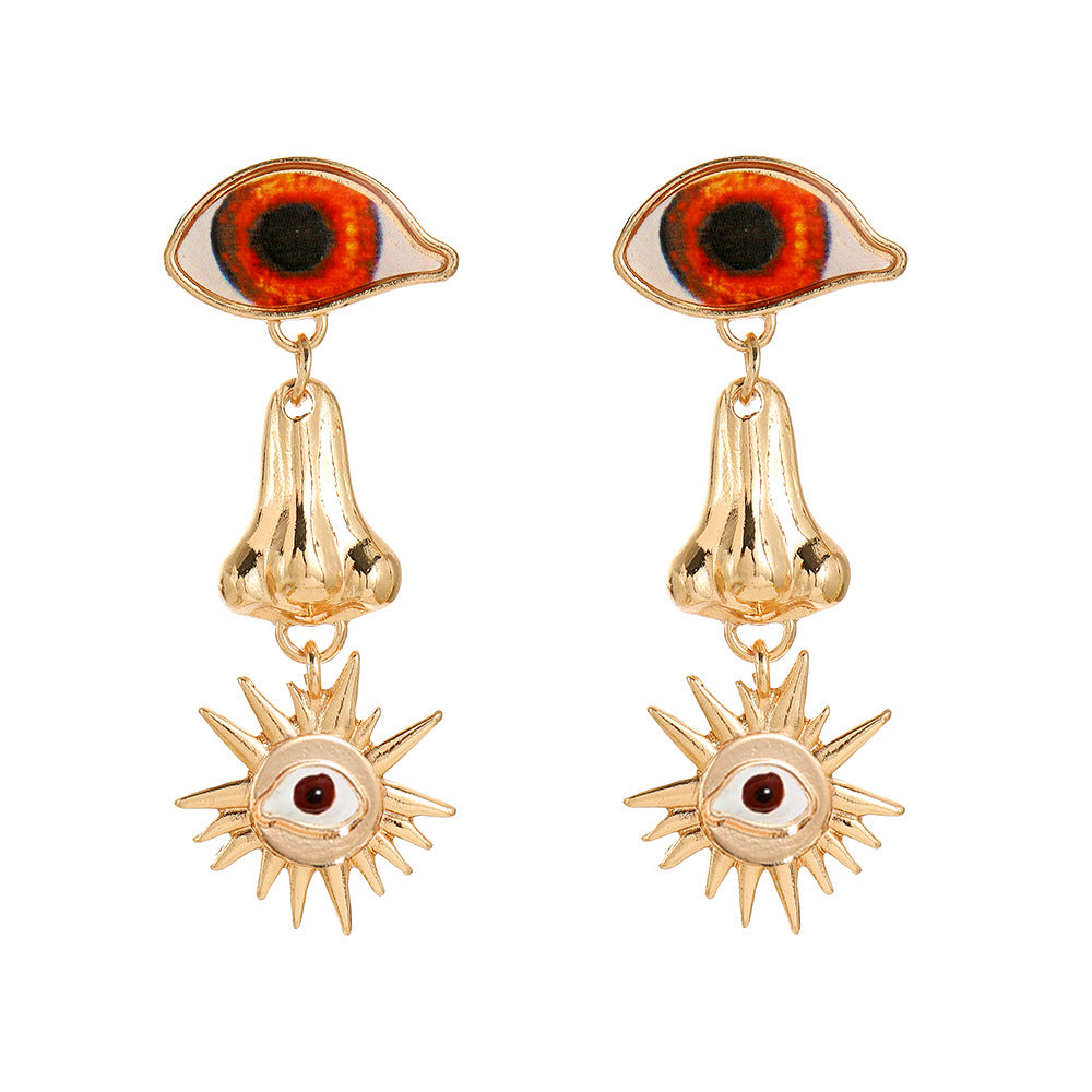 Devil's Eye Pendant Earrings