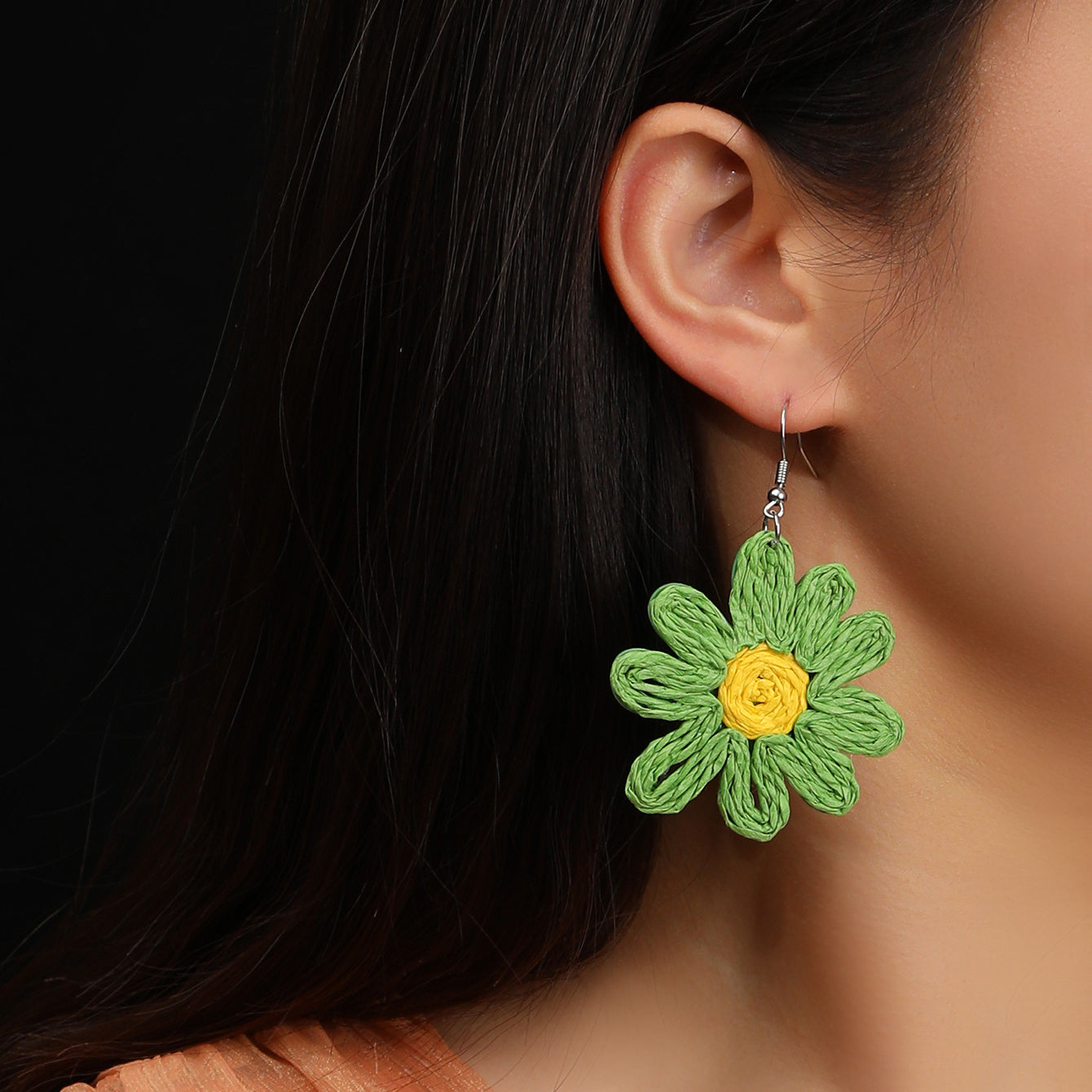 Braided Flower Earrings