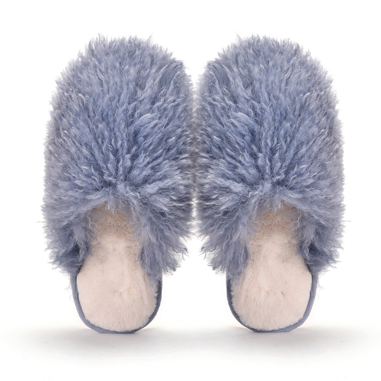 Candy color head breathable plush slippers