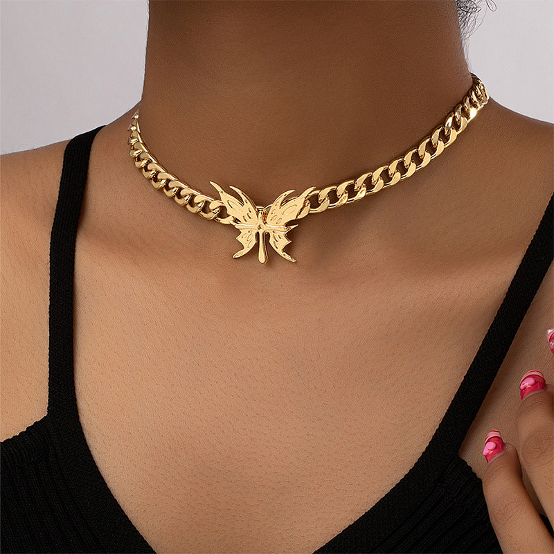 Butterfly Metal Style Necklace