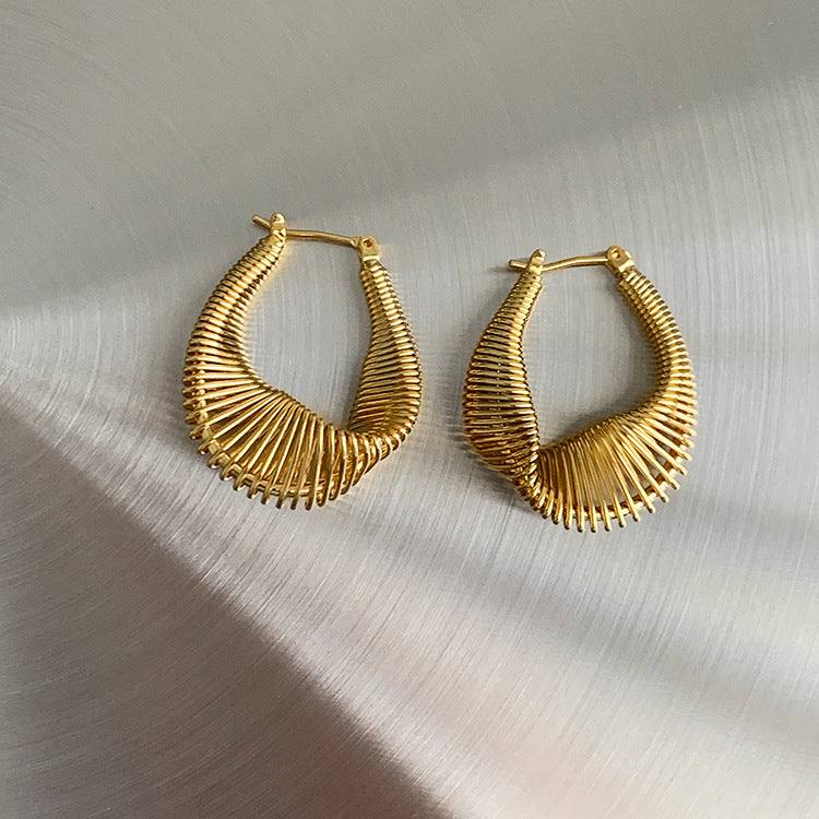 Geometric Twisted Metal Earrings