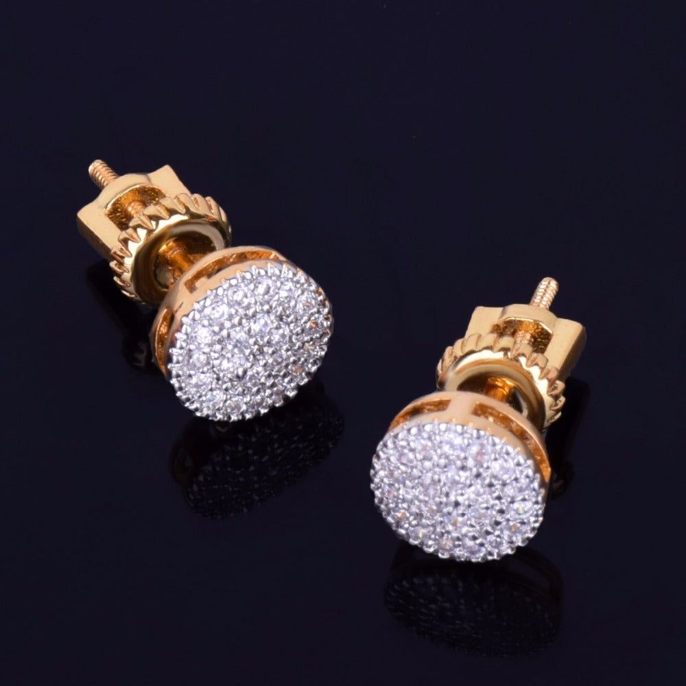 8MM Golden Mini Rounded Stud Earring