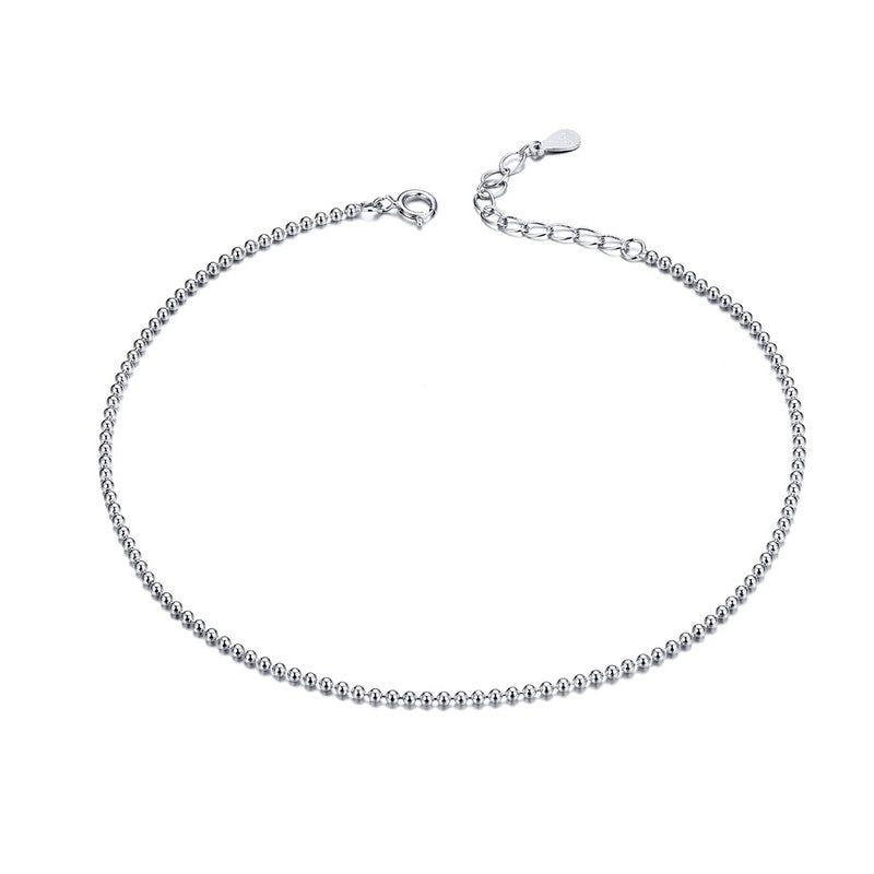 925 Sterling Silver Ankle t Simple Essential Bead