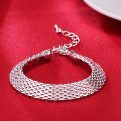 925 Sterling Silver Bracelets Cuff Simple