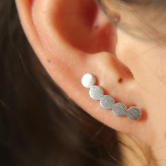 925 Sterling Silver Bubble Shape Earrings