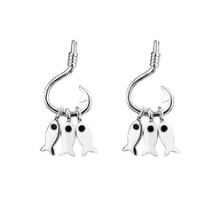 925 Sterling Silver 3 Colors Fish Hook