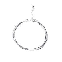 925 Sterling Silver Double Layer Anklet