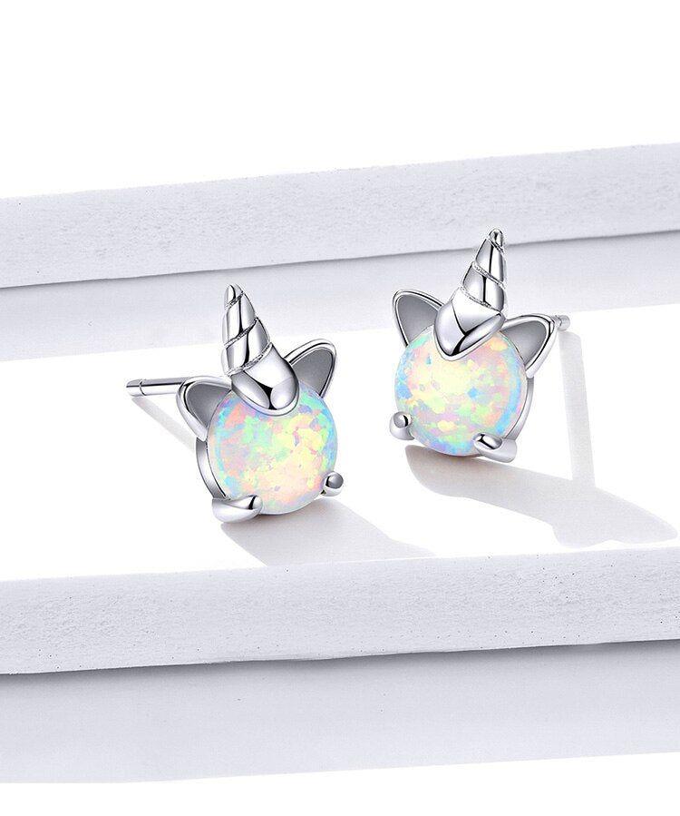 925 Sterling Silver Earrings Opal