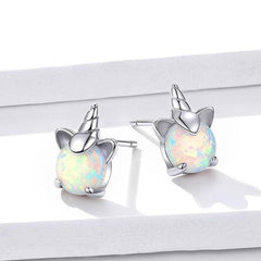 925 Sterling Silver Earrings Opal