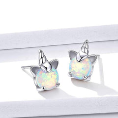 925 Sterling Silver Earrings Opal