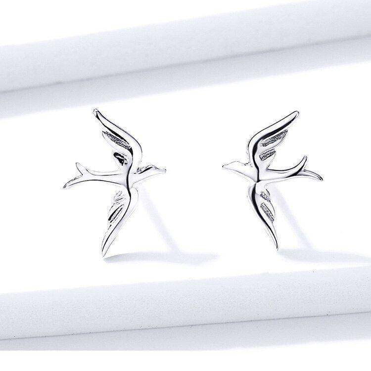 925 Sterling Silver Earrings Vivid Bird