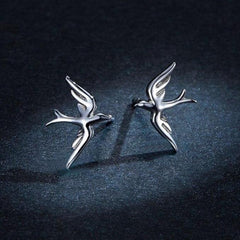 925 Sterling Silver Earrings Vivid Bird