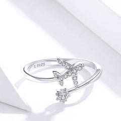 925 Sterling Silver Finger Rings Flying Plane