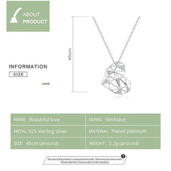 925 Sterling Silver Necklaces Big Heart