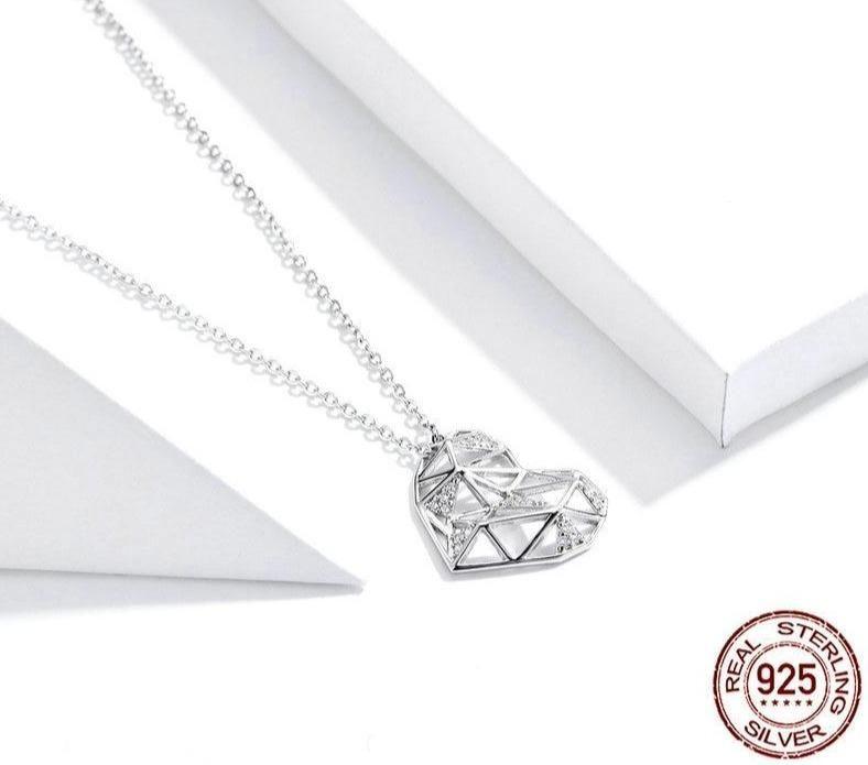 925 Sterling Silver Necklaces Big Heart