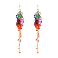 Flaxmaker Crystal Tassel Earrings