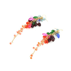 Flaxmaker Crystal Tassel Earrings