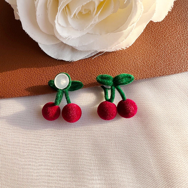 Cherry Color Block Earrings