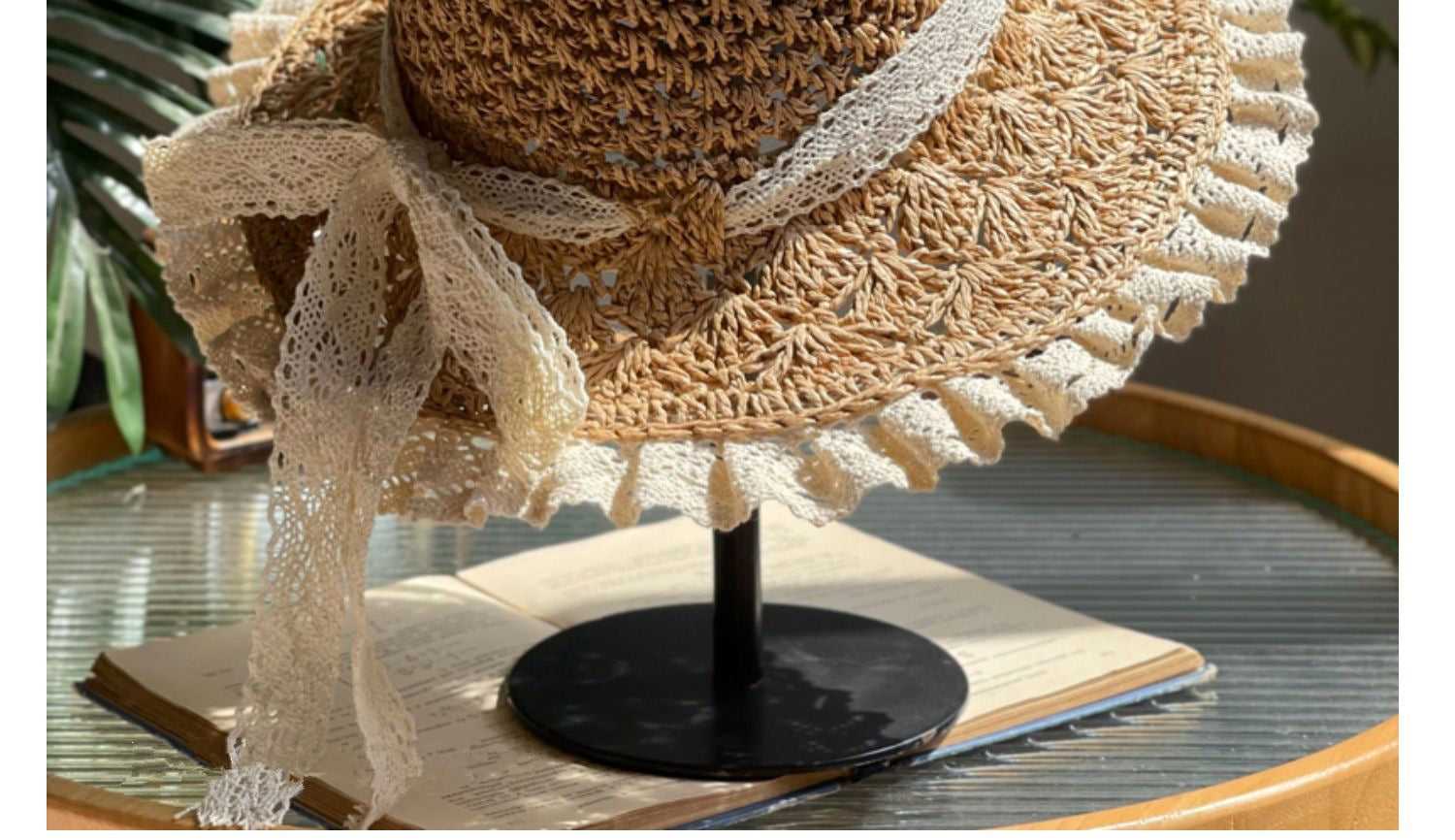 Bowknot Lace Beach Hat