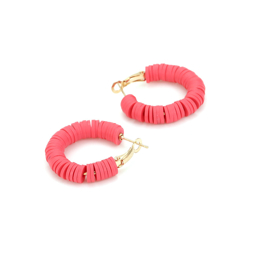 Flaxmaker Boho Colorful Hoop Earrings