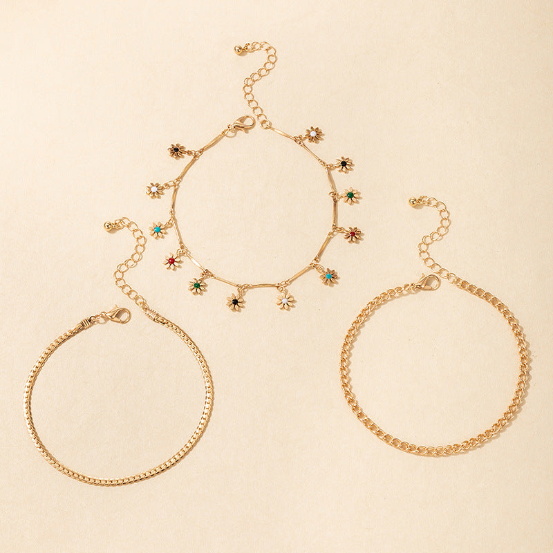 Multi-layer Flower Anklet