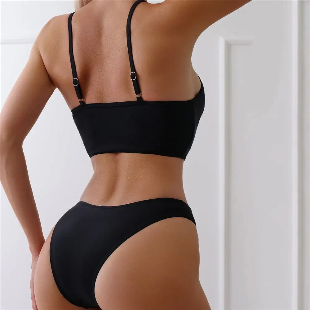 Black Bikini Mujer Swimsuit Push Up Swimwear Bathing Suit Brazilian Bikinis Sets