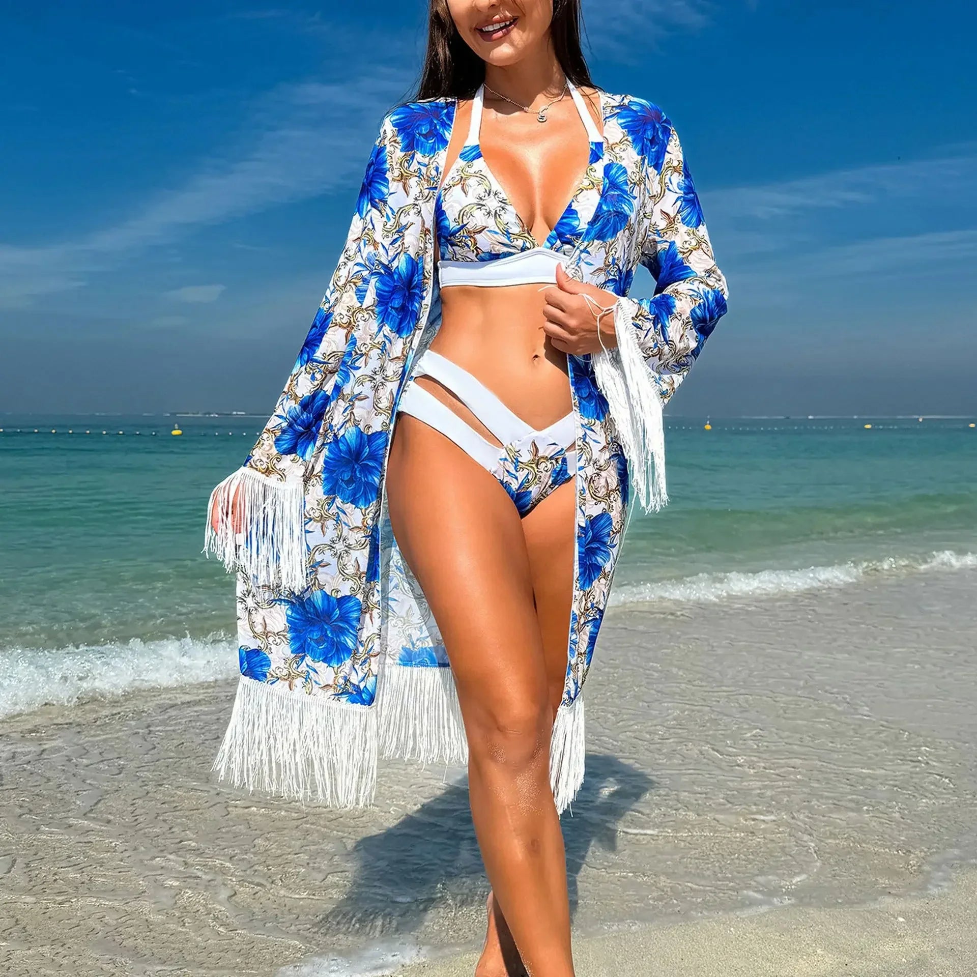 Flower Print 2 Piece Swimsuit