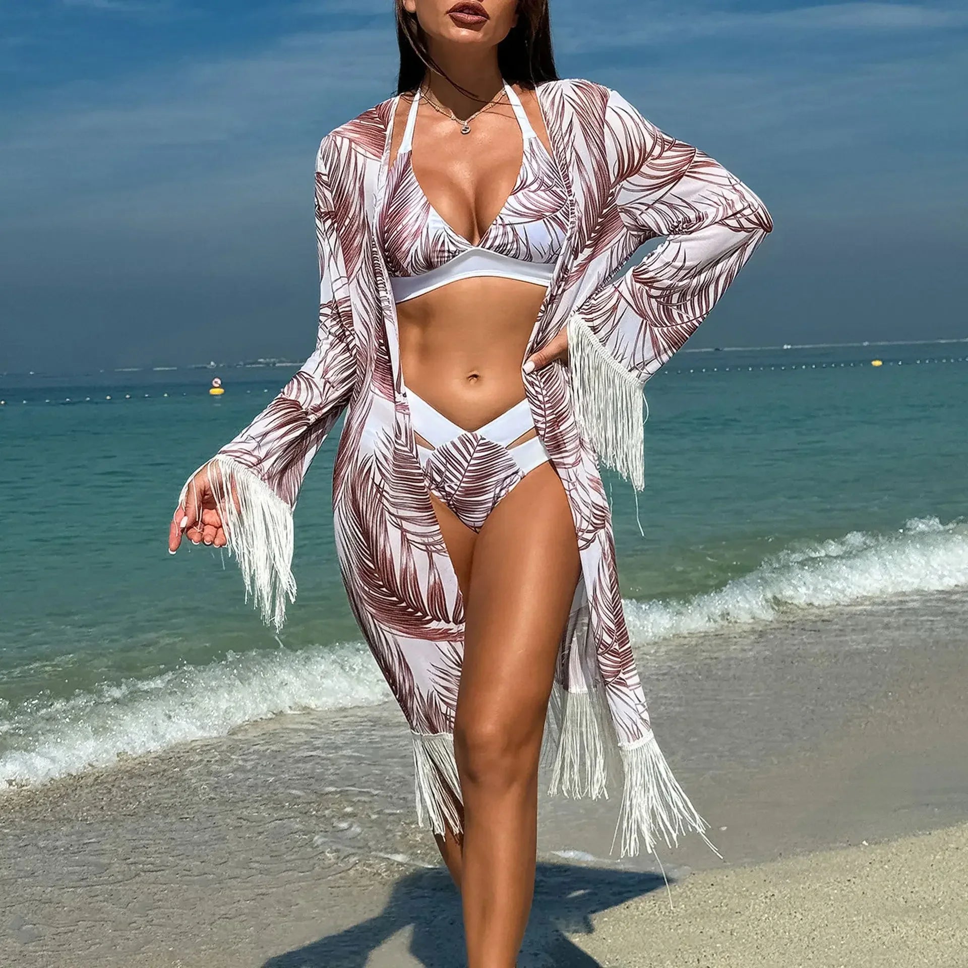 Flower Print 2 Piece Swimsuit