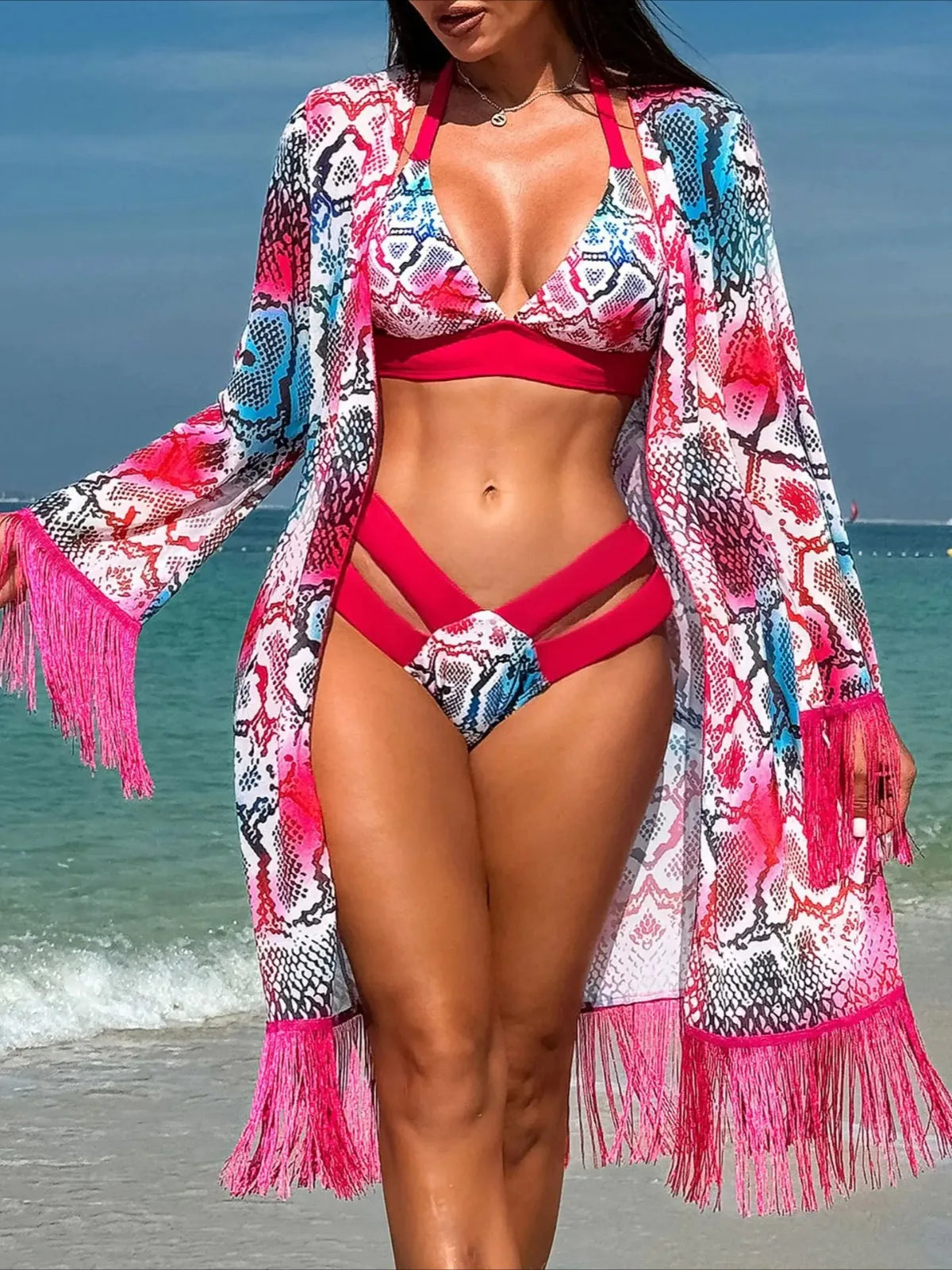 Flower Print 2 Piece Swimsuit