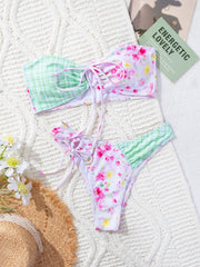 Flower Print Two Piece Swimsuit