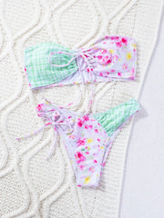Flower Print Two Piece Swimsuit
