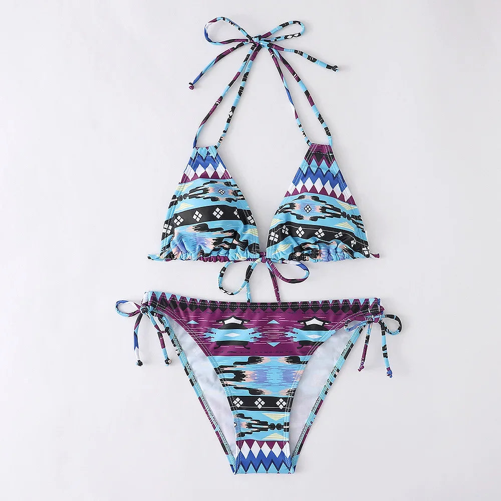 Leaves Print Swimsuit