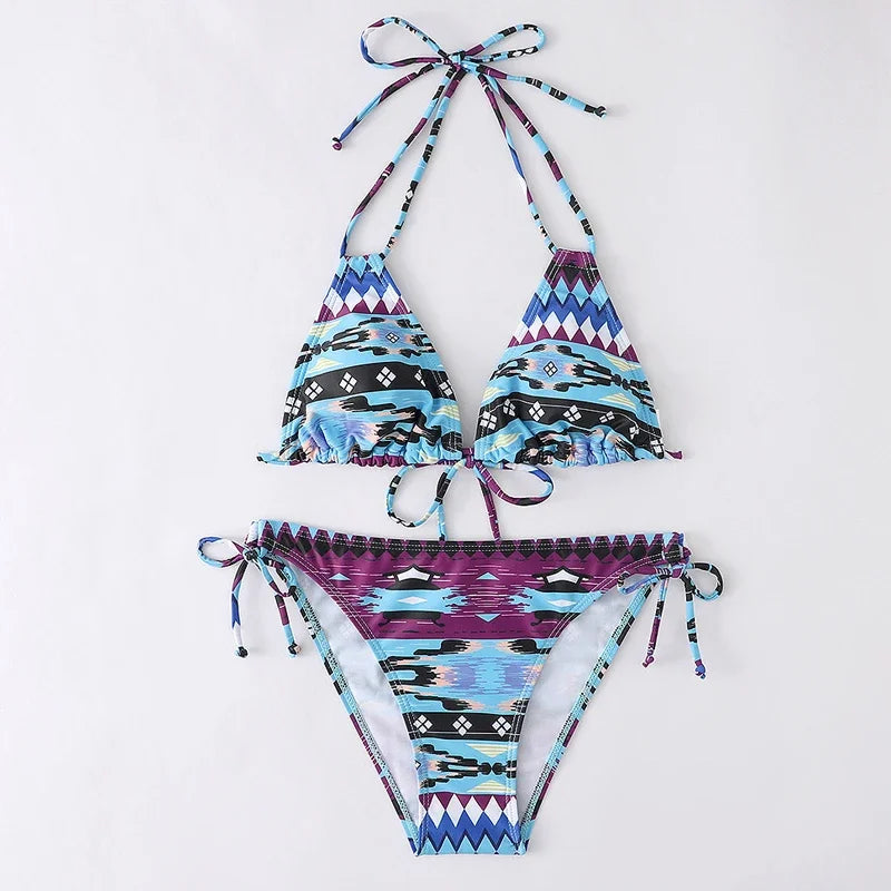 Leaves Print Swimsuit