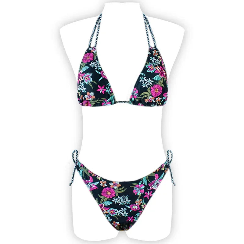 Leaves Print Swimsuit