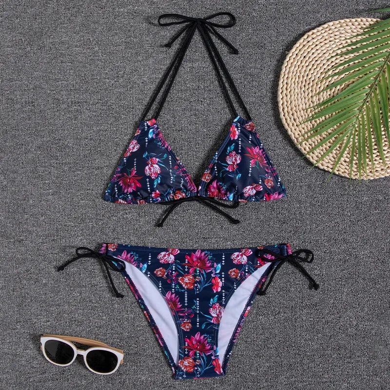 Leaves Print Swimsuit