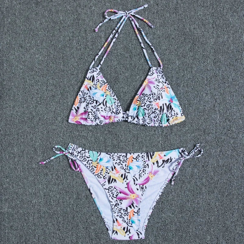 Leaves Print Swimsuit
