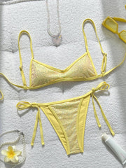Shiny Sequins Bikini Female Swimsuit Swimwear Two-pieces Bikini Set